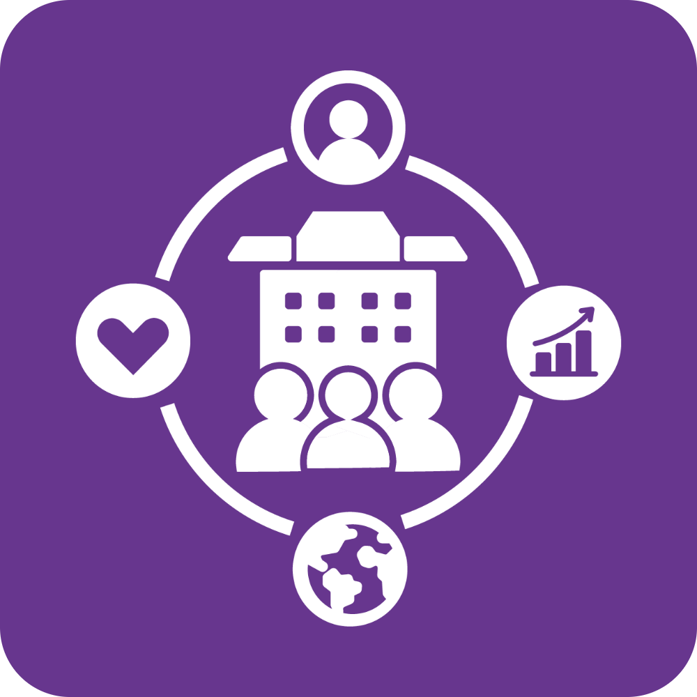 Icon zum Thema Healthy Company: Kultur begreifbar machen, Unternehmen gesund entwickeln und mit validen Tools psychologische Sicherheit stärken.