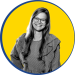 Porträt einer Learning & Development Managerin. Sie erzählt, dass Teilnehmende von den KI-Learning-Journeys von Alpha Inspiration begeistert sind – praxisnah, motivierend und aktivierend.